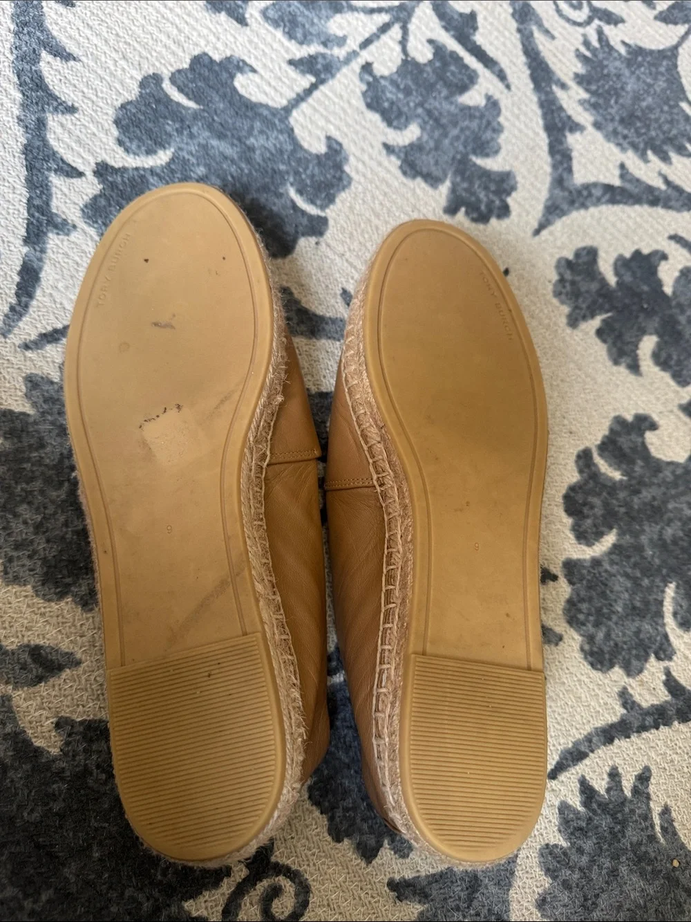 Tory Burch-Inspired Women’s Tan Leather Espadrilles